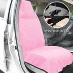 2PCS Car Towel Seat Cover, Waterproof Sweating Non-Slip Premium Soft Towel Carseat Protector, Universal Machine Washable Car Truck SUV Front Seat Cover for Gym Workout Beach Hiking (Pink)
