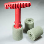 AICEL Car Wheel Detailing Brush, Removable Insert Lug Wash Nut Sponge Cleaner Tool for Wheels, Embedded Steel Ring Screw Cleaning Brush with Handle, Car Exterior Accessories Cleaning Tool Set