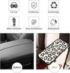 Vintage Groovy Flowers Auto Center Console Cover Pad Car Armrest Seat Box Cover Cushion Universal for Most Vehicle SUV Truck Car Accessories Decor