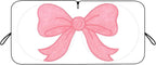 Car Windshield Sun Shade, Car Sun Shade Cute Bow Visor for CarWindshield, Wear-Resistant Black Tape, Foldable 59'x27.5'/63''x31.5''
