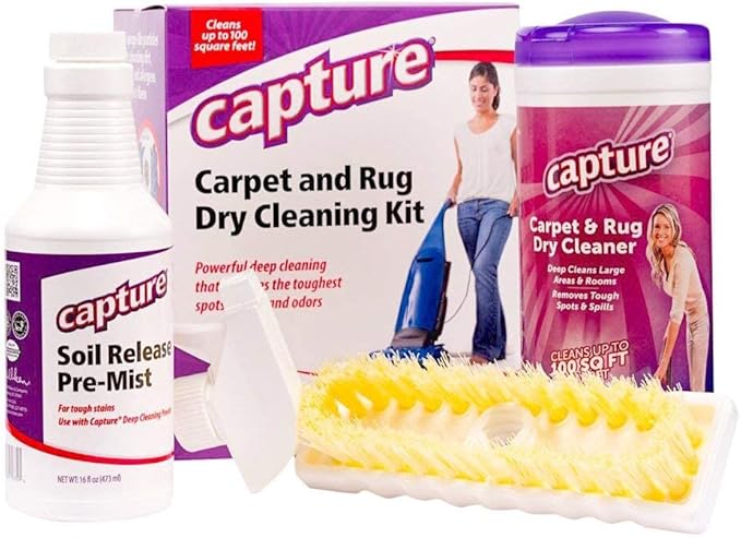 Capture Carpet Total Care Kit 100 Pet Stain & Odor Neutralizer (32 oz), Pet Stain Remover for Carpet, Rug, Couch, Car & Upholstery Bundle