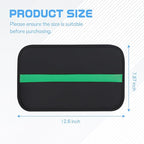 wuyaoyao Car Center Console Cover, 12.6"×7.87" PU Leather Armrest Cover for Cars, Stylish Auto Armrest Cushion Pad, Waterproof Vehicle Arm Rest Protector, Interior Car Accessories (Black+Green)