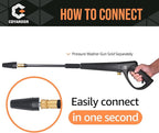 Pressure Washer Turbo Nozzle, 360° Rotating Power Washer Tips, 3400 PSI with 1/4" Quick Connect, 5 Spray Nozzle Tips Replacement For Ryobi, Karcher, Greenworks, and More (4.0 GPM)