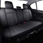 Tomatoman Tacoma Car Rear Seat Covers 2005-2025 2026 Access Double Extended Cab TRD Sport Offroad Limited SR5 V6 Truck with Waterproof Faux Leather Back Cushions(Rear Seat/Black)