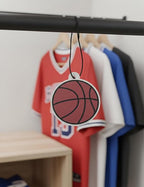 2-Pack Basketball Car Air Freshener, Sports-Inspired Hanging Freshener, Long Lasting Cologne Scent, Basketball Gift for Players, Coaches & Fans, Odor Eliminator for Car, Home, Office