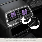 6PCS Bow Car Air Vent Clips, Cute Car Air Freshener Outlet Vent Clip, Coquette Bow Car Diffuser Perfume Clip, Universal Auto Air Conditioning Accessories for Women Girls (Purple, 6PCS)