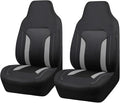 CAR PASS Bucket Gray Car Seat Cover Front Seats, 3D Air Mesh-100% Breathable Sporty Fabric High Back Airbag Compatible, Universal Fit Automotive SUV Truck Sedan Vans, Two Front 2 Piece Black Gray