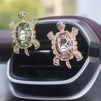 2 PCS Turtle Car Air Vent Clips, Lovely Tortoise Car Interior Decor Car Aroma Diffuser Vent Clip Car Air Freshener Vent Clips Car Accessories Decoration for Girls（Bling Green）