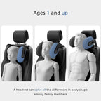 Car Headrest Pillow, 4-Way Adjustable Car Headrest,Thickened Memory Foam Road Pal Headrest, Neck Support Pillow, U- Shaped Design, Travel Car Sleeping,Suitable for Kids and Adults