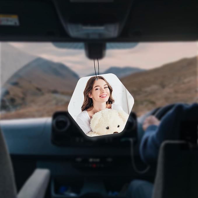 Custom Air fresheners with Picture,Personalized Air Freshener for Car,Cute Hanging Car Air Fresheners for Women,Double-sided Photo Printing Hanging Car Scents 30 scents available