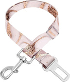 Adjustable pet cat and Dog car seat Belt，The Lanyard is Flexible and Adjustable from 20 to 33 inches(Golden Marble)