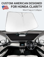 Proadsy 2026 Upgrade Windshield Sun Shade Custom Fit 2017-2021 Clarity Foldable Front Sunshade Protector Sun Visor Blocks UV Rays Keep Car Cooler
