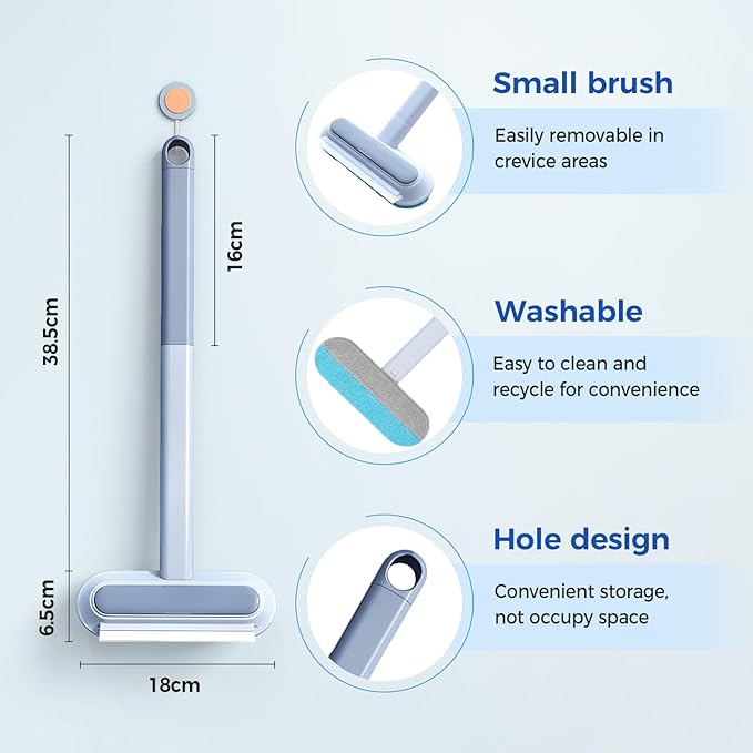 2025 New Pet Hair Remover, 4 in 1 Pet Hair Removal Tool for Couch Carpet Furniture, Multifunctional Double Sided Dogs Cats Hair Removal Brush, Reusable Cleaning Brush for Window (1 Pc)