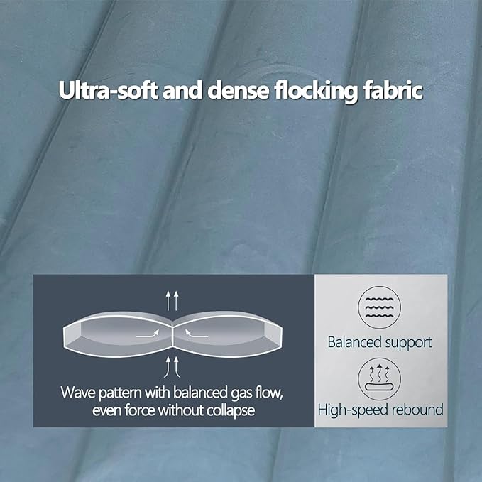 Car Air Mattress Compatible with Saturn Vue 2002 2003 2004 2005 2006 2007 2008 2009 2010, 12 V Pump, Sleeping Pad with Headrest & Side Guards for Road Trips & Car Camping Back