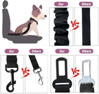 COOYOO Dog Seat Belt,3 Piece Set Retractable Dog Car Adjustable Seatbelts for Vehicle Nylon Pet Safety Heavy Duty & Elastic & Durable Car Harness for Dogs