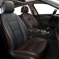 1pcs Luxury Car Seat Backrest Protector Cover Car Interior PU Leather Car Seat Cover Universal Anti-Slip Seat Cover (Black Backrest)