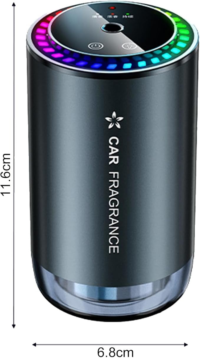 Mist Ultrasonic Humidifier Car Fragrance Diffuser Sure Here's A Product Title for Listing Air Freshener with Colorful Light Rechargeable Auto Gardenia