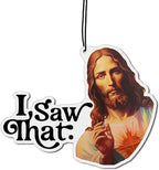 I Saw That, Funny Car Air Freshener, Christmas Car Ornament, Car Accessories For Men, Stocking Stuffer, Cute Car Accessories, Rearview Mirror Accessory Hanging Car Air Freshener, Pack of 4