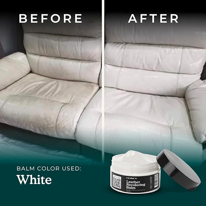 Clyde's™ Recoloring Balm | Non-Toxic Material Dye & Restorer for Furniture, Car Seats, & More | 23 Colors (White, 50ML)
