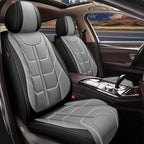 TTX LIGHTING Car Seat Covers fit for Jeep Wrangler 2003-2026 Front Seat: Premium Leather Automotive Seat Cover with Airbag Compatible Waterproof (2 Seats, Black & Gray)