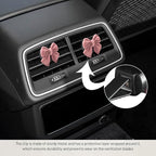6PCS Bow Car Air Vent Clips, Cute Car Air Freshener Outlet Vent Clip, Coquette Bow Car Diffuser Perfume Clip, Universal Auto Air Conditioning Accessories for Women Girls (Pink, 6PCS)