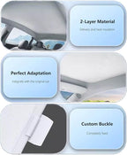 Car Sunroof Compatible with Tiguan 2016-2010 5-Door SUV, Foldable Glass Roof Sunshade with Storage Bag, Sunshade Roof Heat Insulation Sun Protection Roof Sunshade Interior Sunroof Shade