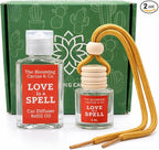 Car Air Freshener with 30ml Refill – Hanging Car Diffuser Oil, Long-Lasting Phthalate-Free Scent – Hanging Car Air Freshener + Refill. (Love Spell (Type), 8 ml)