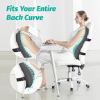 High Back Support for Office Chair Fully Support Entire Back for Comfort,Pain Relief and Posture Improved- Memory Foam Lumbar Support Pillow for Office Chair,Recliner