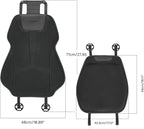 Gel Lumbar Support Pillow & Seat Cover for Car,Seat Cushion for Long Sitting Pressure Relief (2CM Thick), Lumbar Seat Cushion for Car 27.95''x18.89'',Gel Seat Cushion Cover 18.11''x17.13'',Black