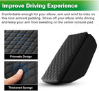 Shademax Custom for Center Console Cover Kia Sportage 2023 2024 2025 2026 Armrest Cover Center Console Cushion Pad PU Leather Armrest Seat Box Cover Protector Sportage Accessories Anti-Scratch Black