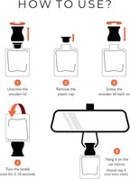 Evair Combo Pack of Car Air Freshener with Essential Oils Fragrances Black Amber, Ocean Rush & English Rose in Glass Bottle with Wooden Diffuser Lid | Each 10 ml- Pack of 3