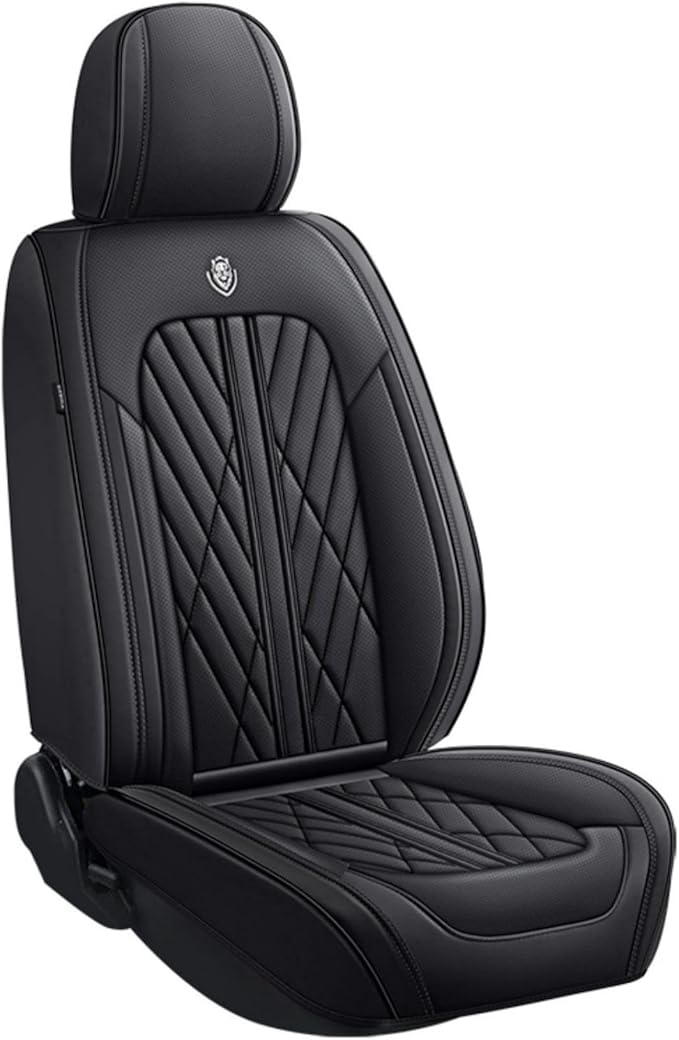 Premium Nappa Leatherette Car Seat Cover Set Custom Fit for Honda CR-V CRV 2000-2023 2024 2025 2026 Water-Proof Breathable Faux Leather Seat Cushion Protectors (Full Set 5 Seats,Black)