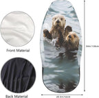 Delerain Car Seat Covers Set 2Pcs, Sea Otters Swim Universal Front Car Seats Vehicle Enterior Protector Suitable Fits Most Car Auto SUV Sedan Truck