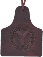 Circle Y Air Freshener - Genuine Leather Car Trailer Barn Hanging Long-Lasting Freshener - Cattle Tag - Leather