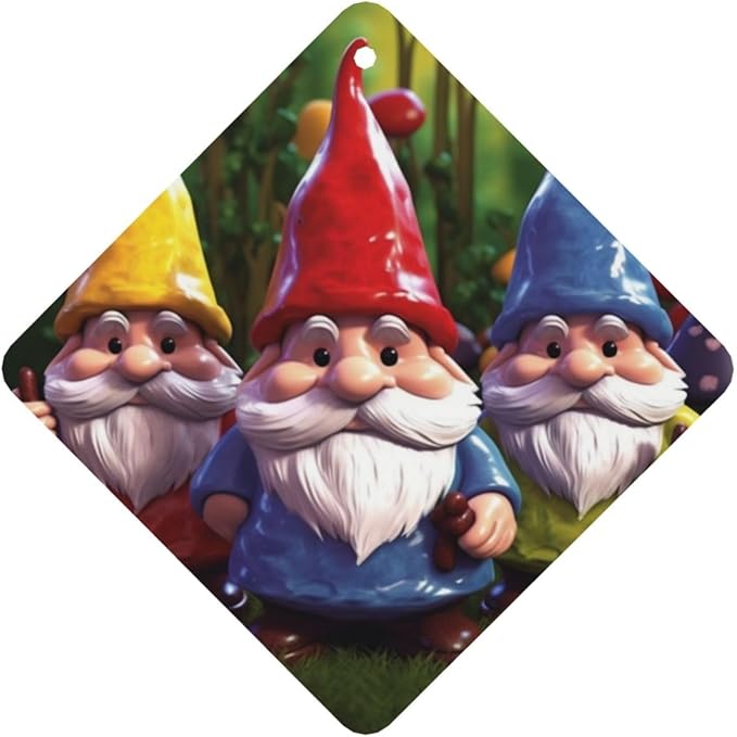 6 Pcs Car Air Fresheners Colorful Gnomes Hanging Air Freshener Fragrance Scented Cards for Car Interior Mirror Pendant Aromatherapy Tablets Gifts for Women Men, Lavender, Square