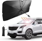 Car Windshield Sun Shade Umbrella, Reflects UV Rays and Protects Dashboard from Sun, Foldable Shade Front Windshield Car Accessories Interior (59x33.4 Inches)