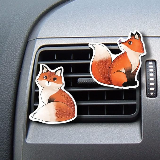 WIRESTER Fresh Scented Car Air Freshener Vent Clip, Decorative Accessories, Interior Decoration for Cars - Cow Cute, Fish, Baby Horse, Flower, Heart