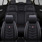 Car Seat Cover 7 Seats for Ford Explorer 2000-2025, Waterproof Durable Compatible Airbag, Premium Leather Seat Protector(7 Seats Standard,Black)