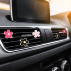Frienda 6 Pcs Daisy Flower Air Vent Clip Accessories Air Conditioning Outlet Clip Car Air Freshener Dashboard Accessories Charm Car Inter Decor(3 cm, 3.3 cm,Red, Pink, Black)