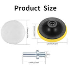 5 Pcs Wool Polishing Buffing Pads, 5 Inch Car Polishing Buffing Wheel with Hook and Loop Back for Drill Buffer Attachment, Car Buffer Polisher Kit for Cars Polish, Waxing, & Compound Cutting