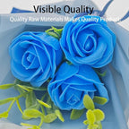 Mini Car Vent Clip Air Freshener, Aesthetic Floral Soap Rose Bouquet Diffuser Decor, Reusable Essential Oil Aroma Pad, Cute Car Accessories Gift for Women (Style H)