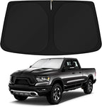 KUST Windshield Sun Shade for 2011-2025 2026 Dodge RAM 1500 Accessories CrewCab,MegaCab Pickup,2Dr RegularCab,4Dr QuadCab Window Sunshade Sun Visor Protector Foldable Blocks UV Rays Keep Car Cooler