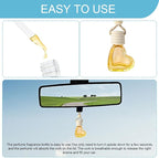 5PCS Hanging Car Air Freshener, Car Air Freshener Diffuser, 8ml Empty Glass Auto Oil Perfume Aromatherapy Diffuser Charms, Refillable Perfume Bottles for Most Vehicles (Heart, Style 1)