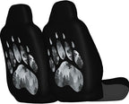 Delerain Car Seat Covers Set 2Pcs, Bear Paw Universal Front Car Seats Vehicle Enterior Protector Suitable Fits Most Car Auto SUV Sedan Truck