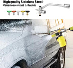 Dual Connector Lance, Dual Lance Pressure Washer Wand for Foam Cannon with 5 Pressure Washer Sprayer Nozzles, 1/4" Quick Connect
