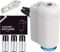 Smart Car Air Freshener Diffuser, Aromatizante para Carro Inteligente Intelligent Car Aroma (white/Lemon/Bluebell3pc Oils)