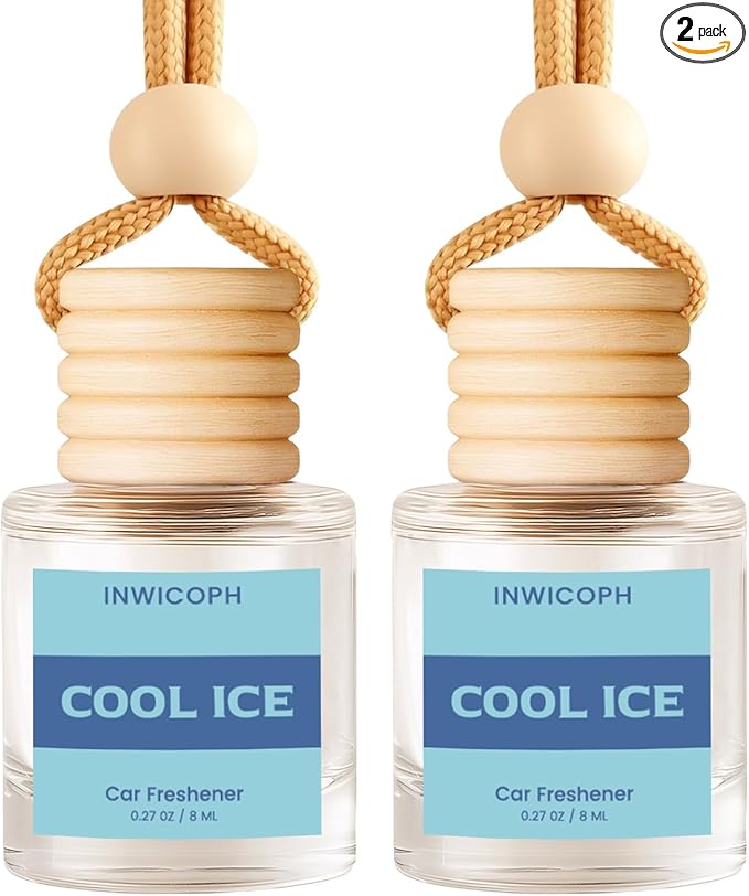 Car Air Freshener Diffuser Hanging, Cool Ice Fragrance Oil