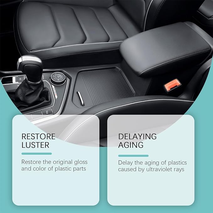 Plastic Clarify For Cars, 120ML Waterless Plastic & Trim Restorer Spray, Scratch Remover and Black Trim Restorer for Interior & Exterior Plastic, Rubber, and Vinyl Surfaces (2pcs)