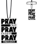 1PCS Car Air Fresheners,Pray on it pray over it Hanging Car Air Fresheners,Car for Cute Mirror Freshener Mirror Scented Hanging Auto Accessories Jesus Decor Interior Home for Women Men Friends