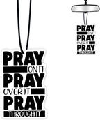 1PCS Car Air Fresheners,Pray on it pray over it Hanging Car Air Fresheners,Car for Cute Mirror Freshener Mirror Scented Hanging Auto Accessories Jesus Decor Interior Home for Women Men Friends